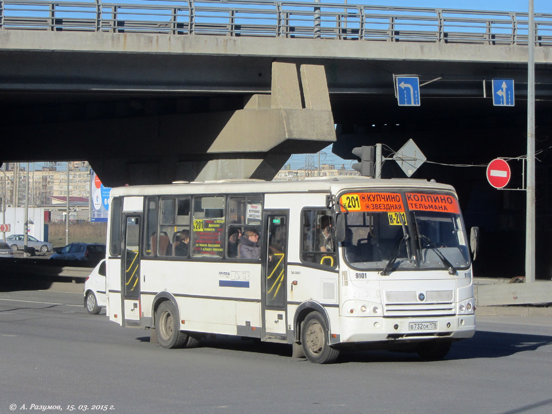 Санкт-Петербург, ПАЗ-320412-05 № 9101