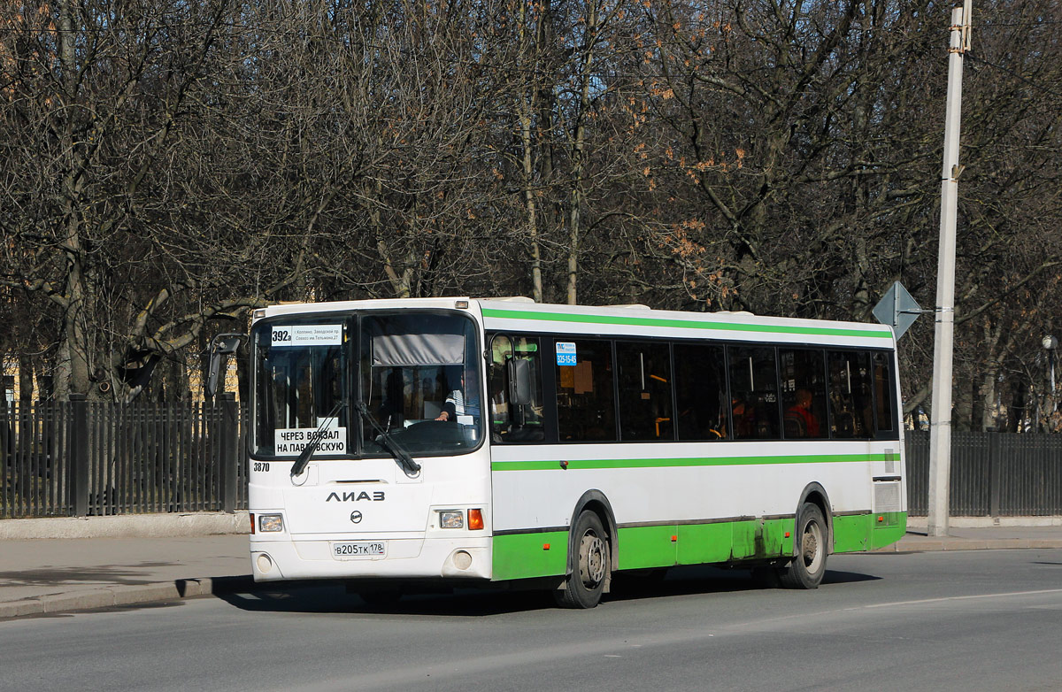 Санкт-Петербург, ЛиАЗ-5293.60 № 3870