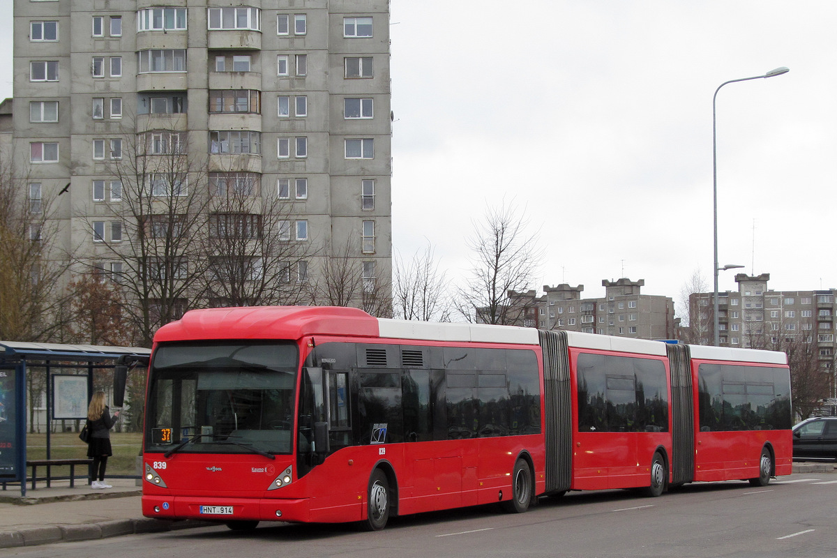 Литва, Van Hool New AGG300 № 839