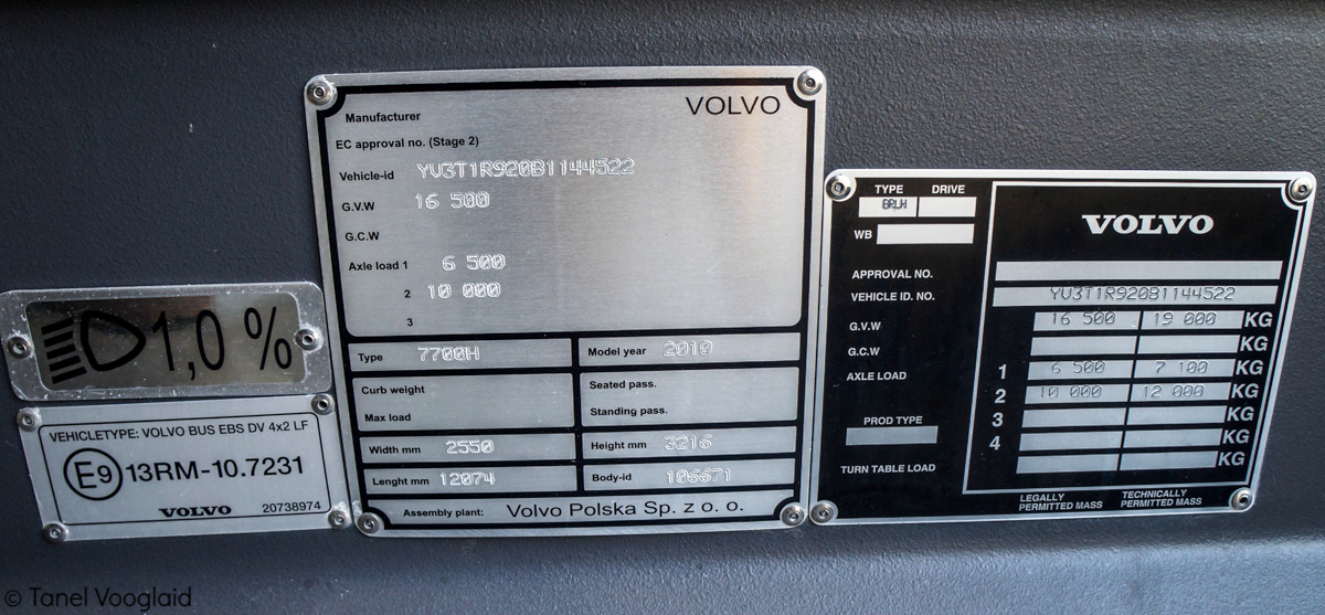 Эстония, Volvo 7700 Hybrid № 2272