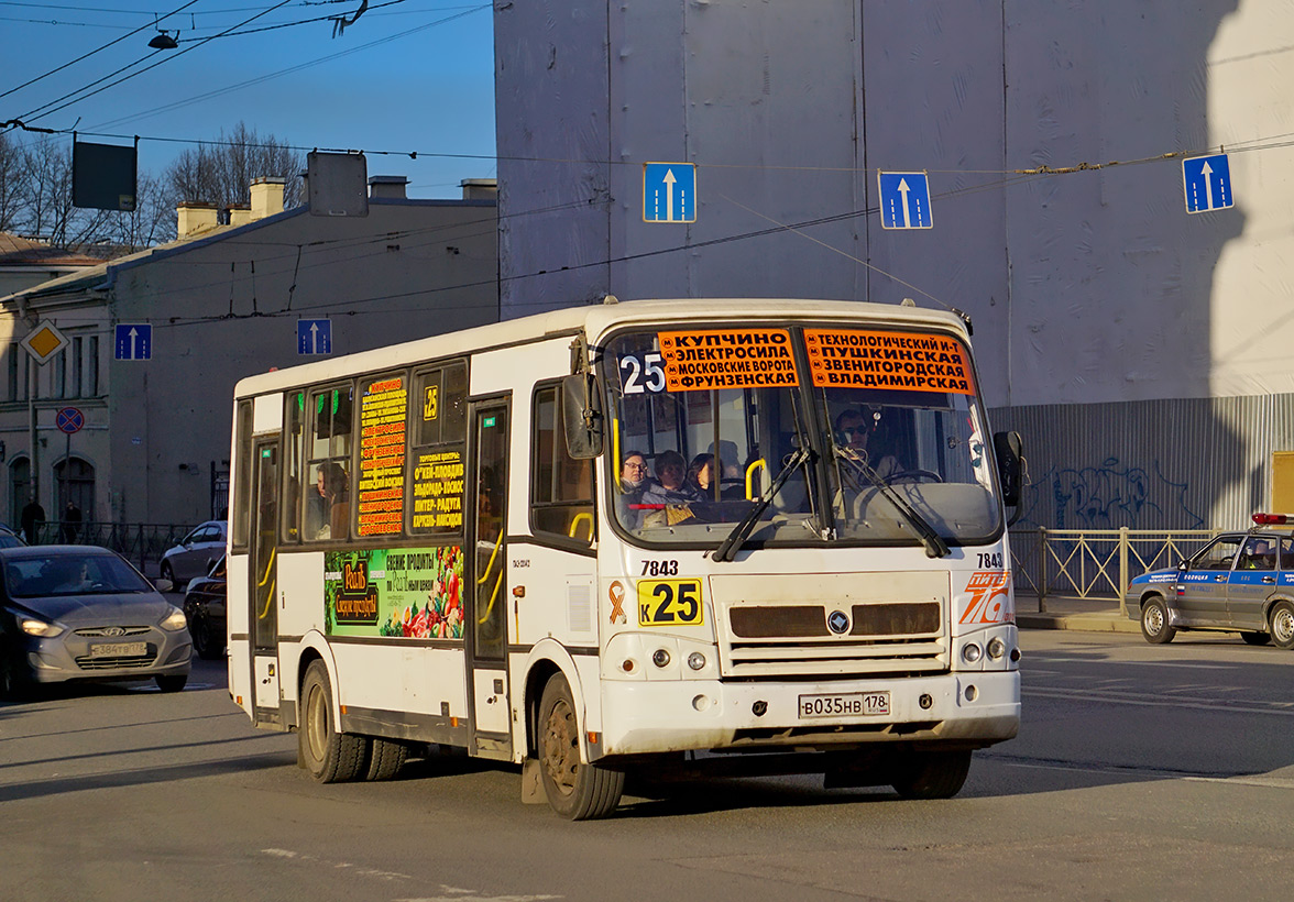 Санкт-Петербург, ПАЗ-320412-05 № 7843