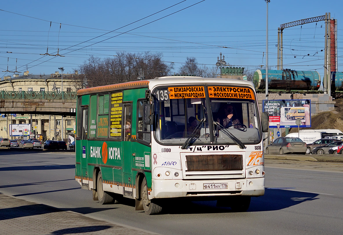 Санкт-Петербург, ПАЗ-320402-05 № 8800