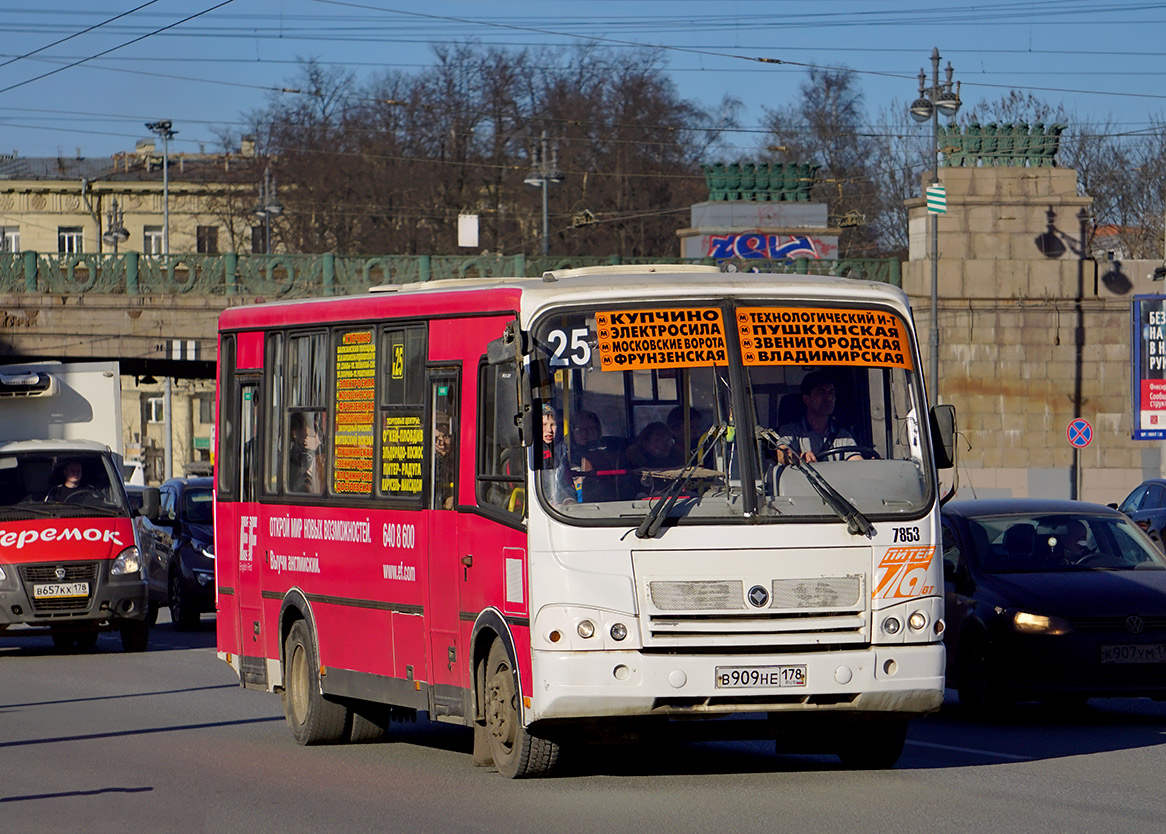 Санкт-Петербург, ПАЗ-320412-05 № 7853