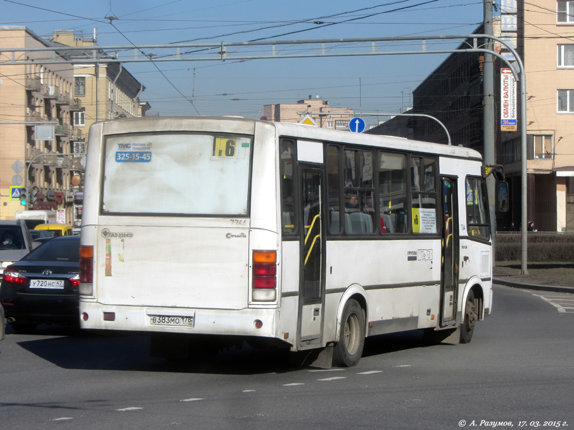 Санкт-Петербург, ПАЗ-320412-05 № 7764