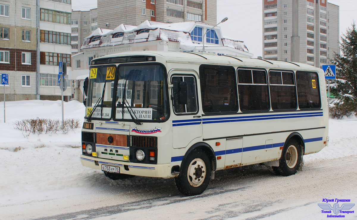 Томская область, ПАЗ-32054 № Е 753 УР 70