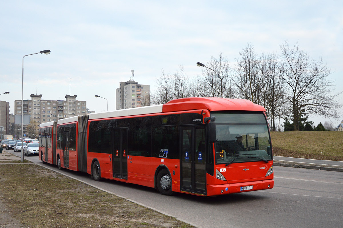 Литва, Van Hool New AGG300 № 839