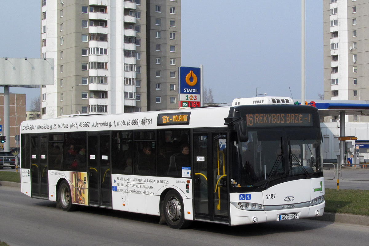 Литва, Solaris Urbino III 12 hybrid № 2187