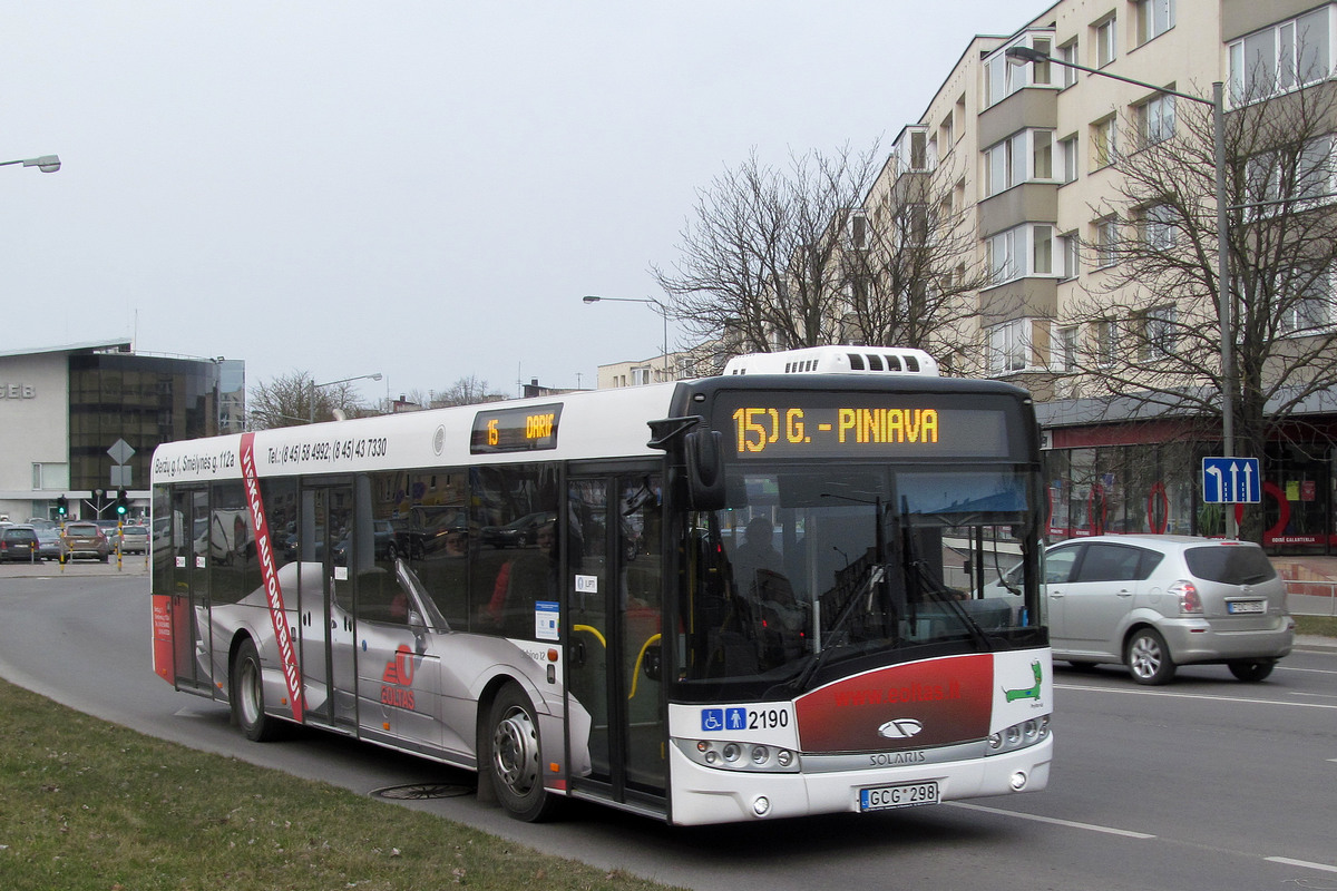 Литва, Solaris Urbino III 12 hybrid № 2190