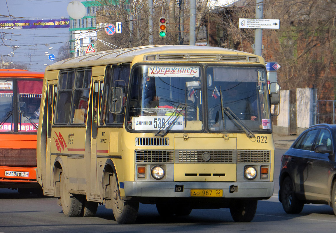 Нижегородская область, ПАЗ-32054 № 022