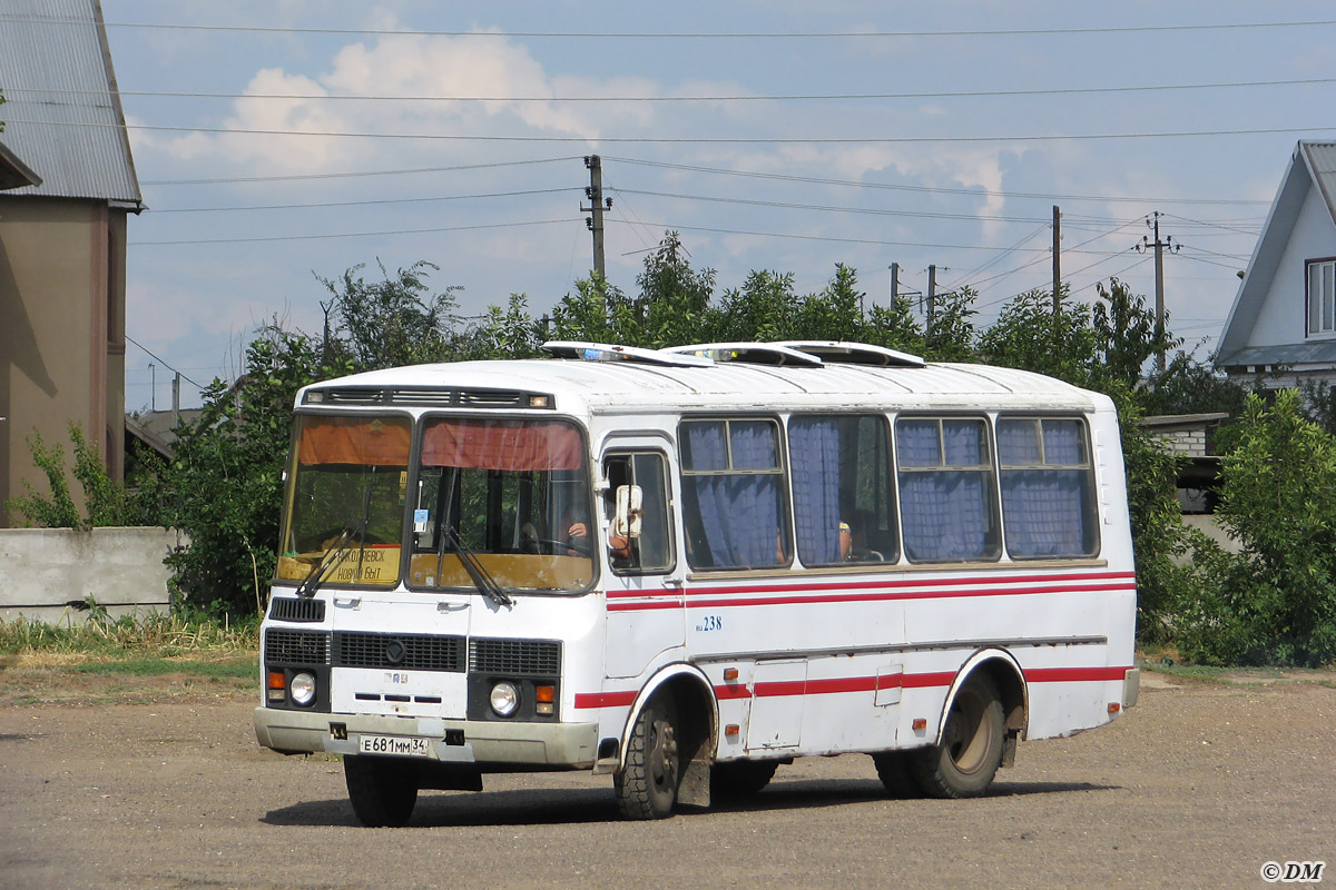 Волгоградская область, ПАЗ-32051-110 № 238