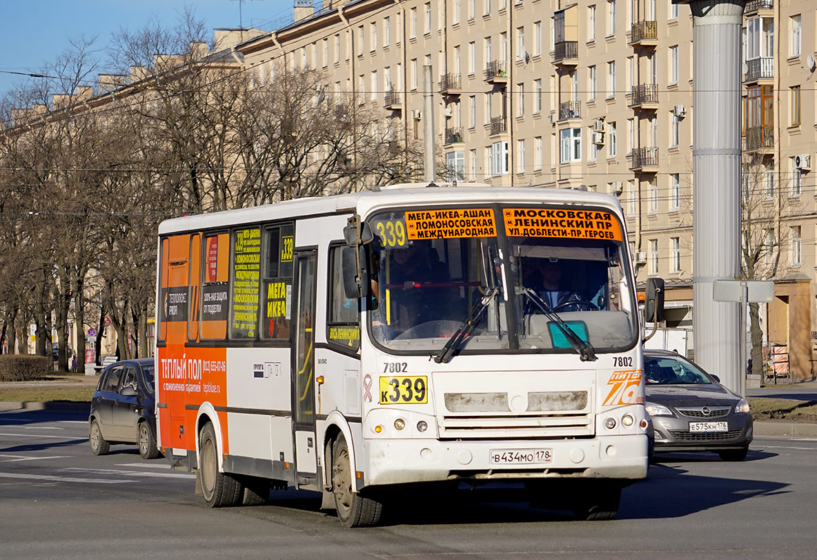 Санкт-Петербург, ПАЗ-320412-05 № 7802