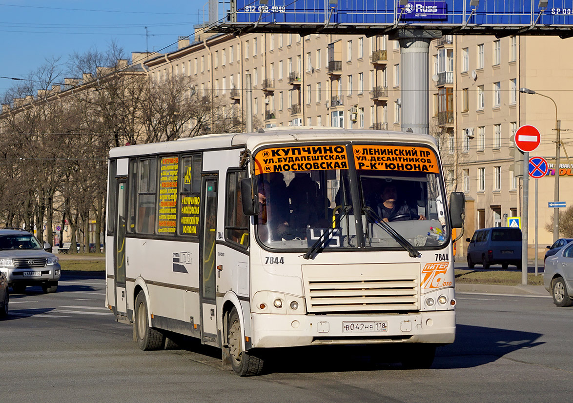 Санкт-Петербург, ПАЗ-320412-05 № 7844