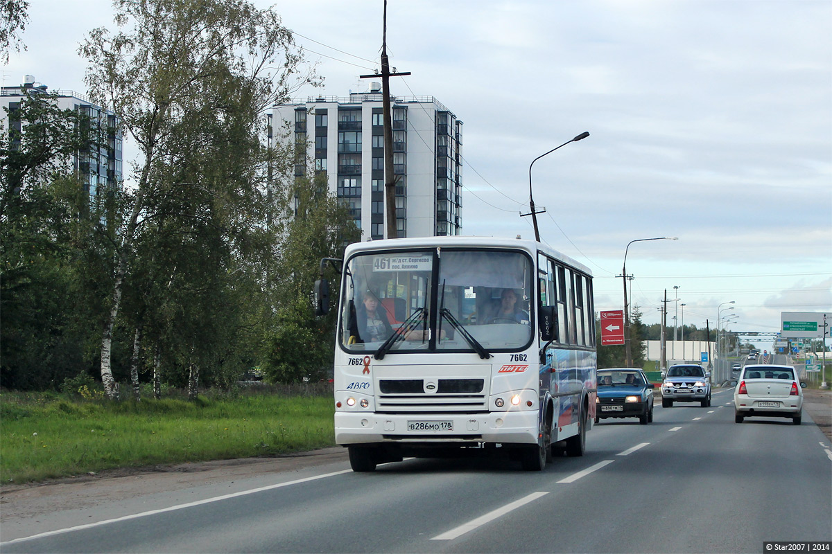 Санкт-Петербург, ПАЗ-320412-05 № 7662