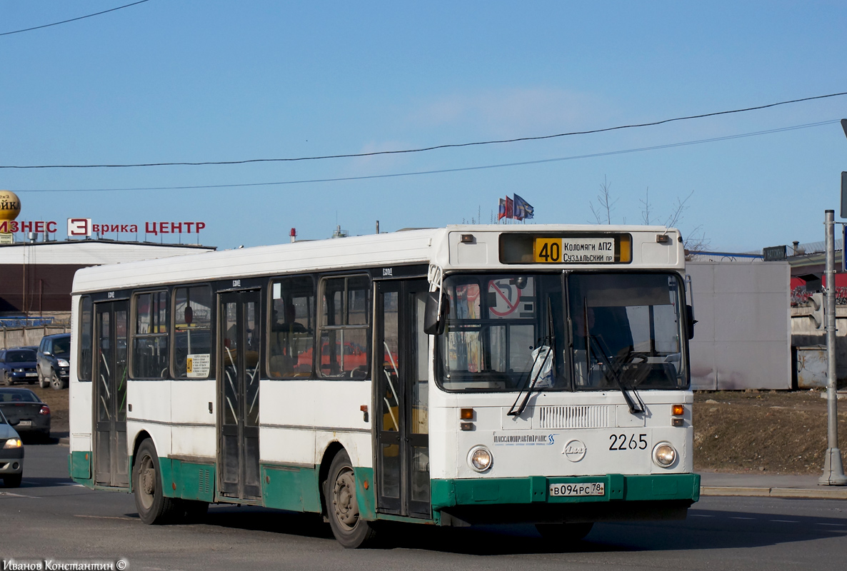 Санкт-Петербург, ЛиАЗ-5256.25 № 2265