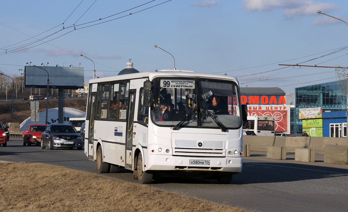 Region Krasnojarsk, PAZ-320412-05 Nr. Х 580 МВ 124
