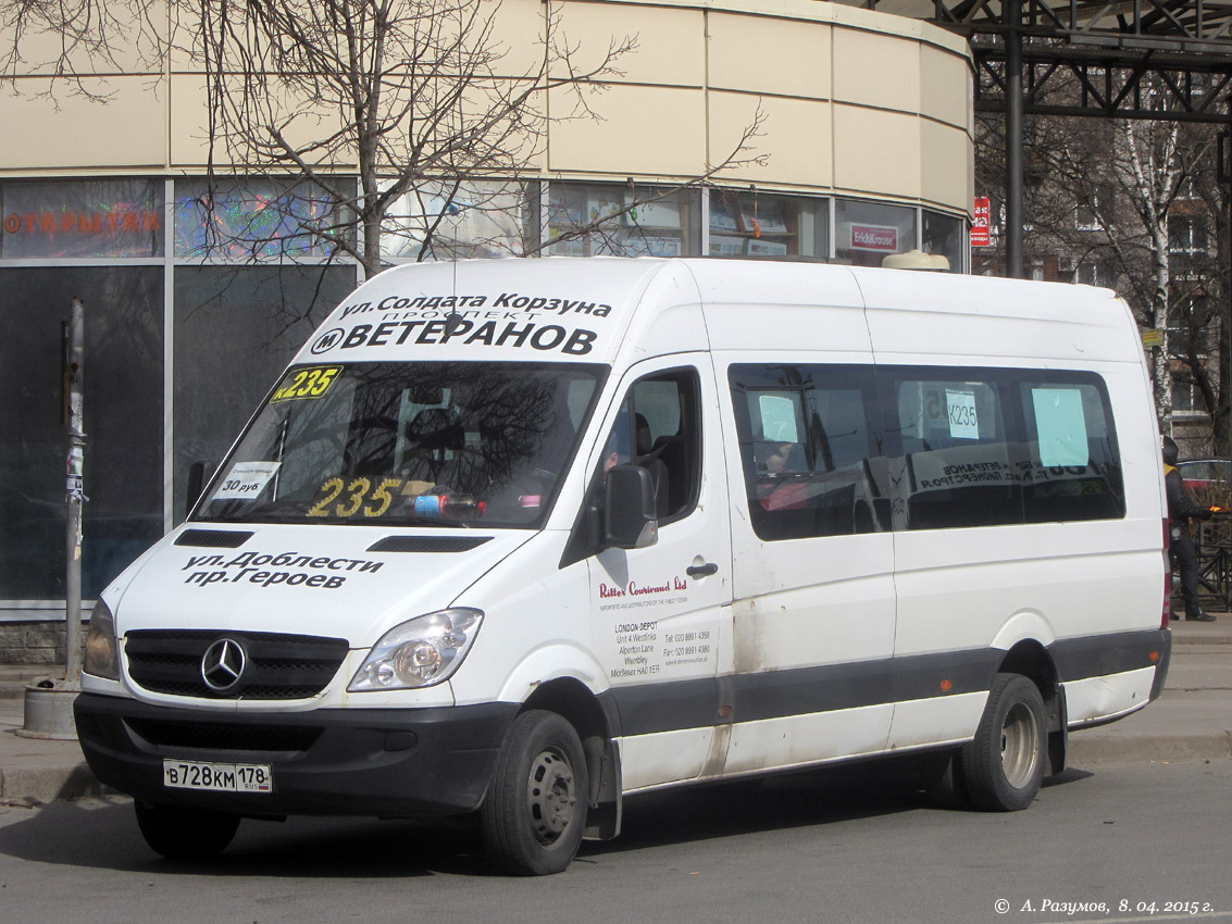 Санкт-Петербург, Луидор-22360C (MB Sprinter) № В 728 КМ 178