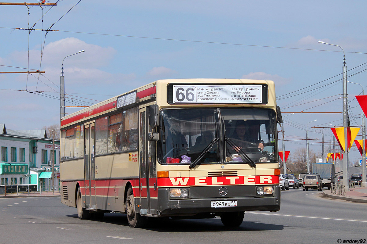 Пензенская область, Mercedes-Benz O405 № О 949 КС 58