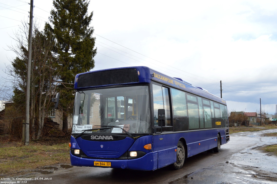 Vladimir region, Scania OmniLink I (Scania-St.Petersburg) Nr. ВМ 844 33