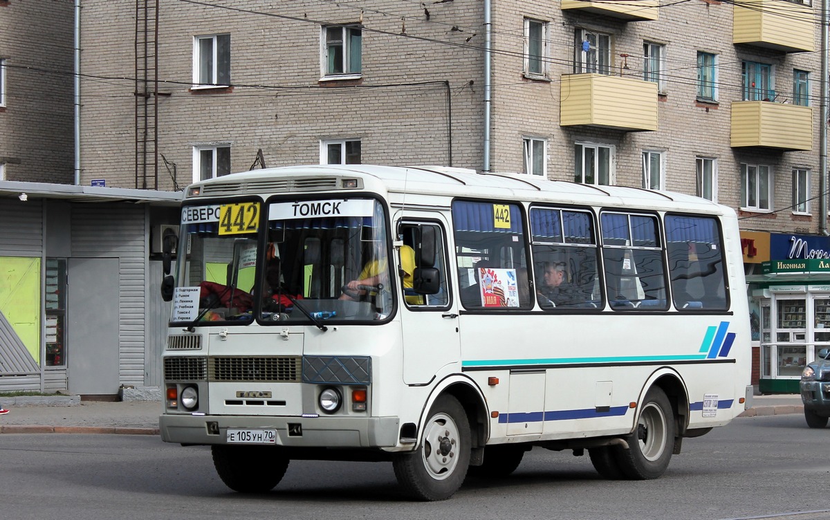 Томская область, ПАЗ-32053 № Е 105 УН 70