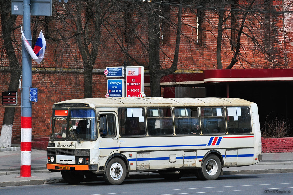 Нижегородская область, ПАЗ-4234 № АК 027 52