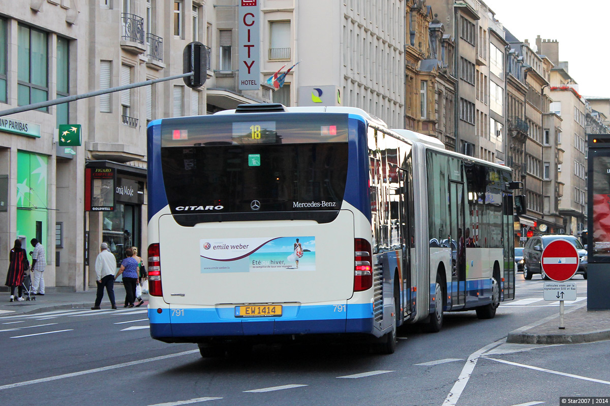 Люксембург, Mercedes-Benz O530G Citaro facelift G № 791