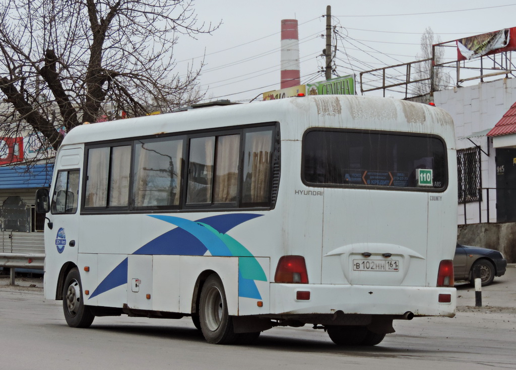 Ростовская область, Hyundai County LWB C09 (ТагАЗ) № В 102 НН 161