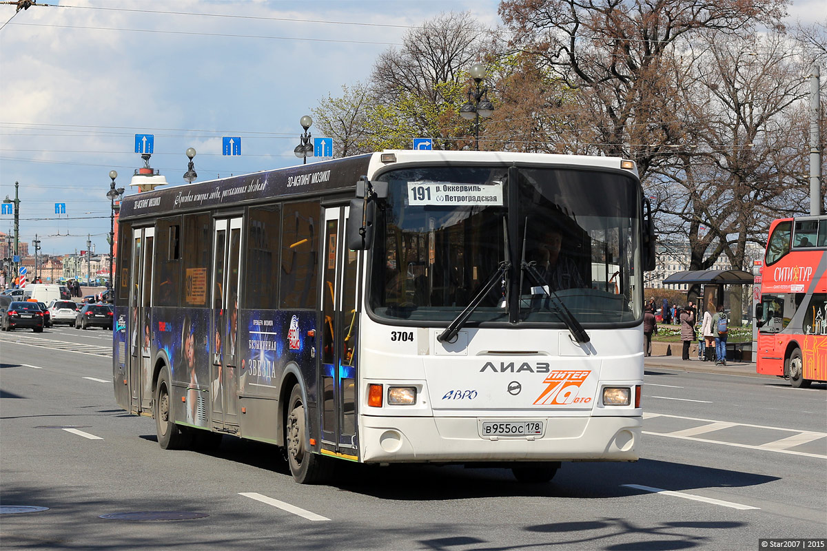 Санкт-Пецярбург, ЛиАЗ-5293.60 № 3704