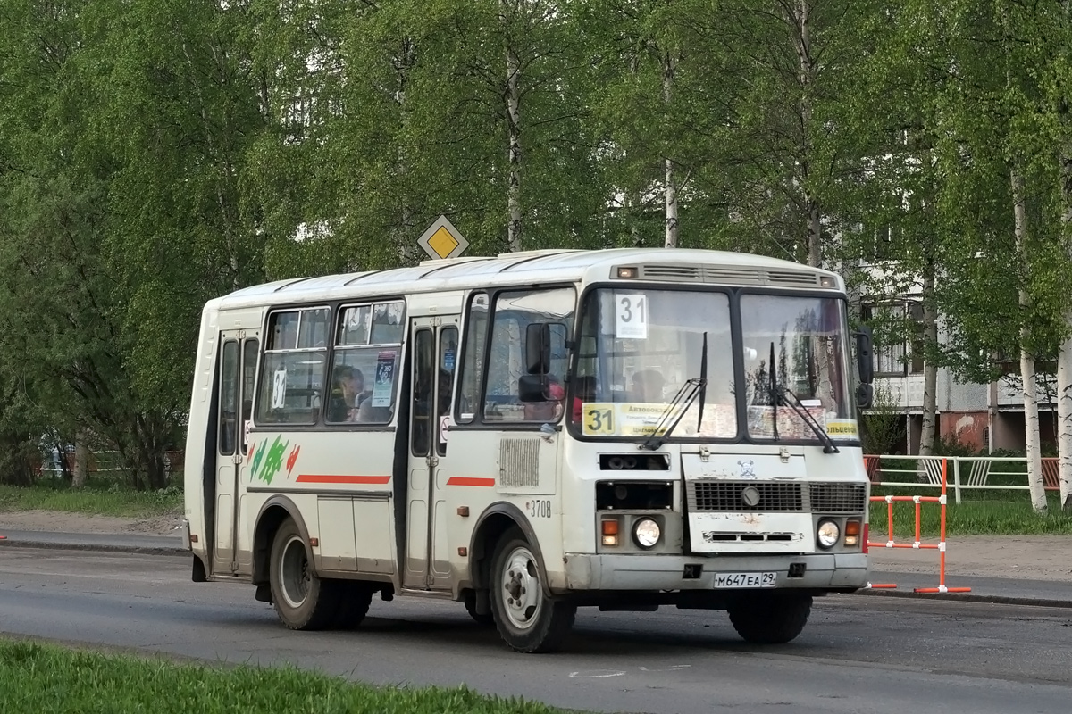 Архангельская область, ПАЗ-32054 № 3708