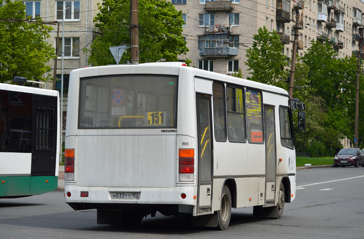 Санкт-Петербург, ПАЗ-320302-08 № 9516