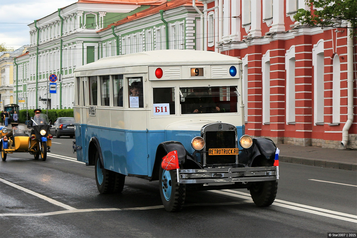 Saint Petersburg, ZiS-8 # ЗиС-8; Saint Petersburg — 1st St. Peterburg Parade of retro-transport, 24 May 2015