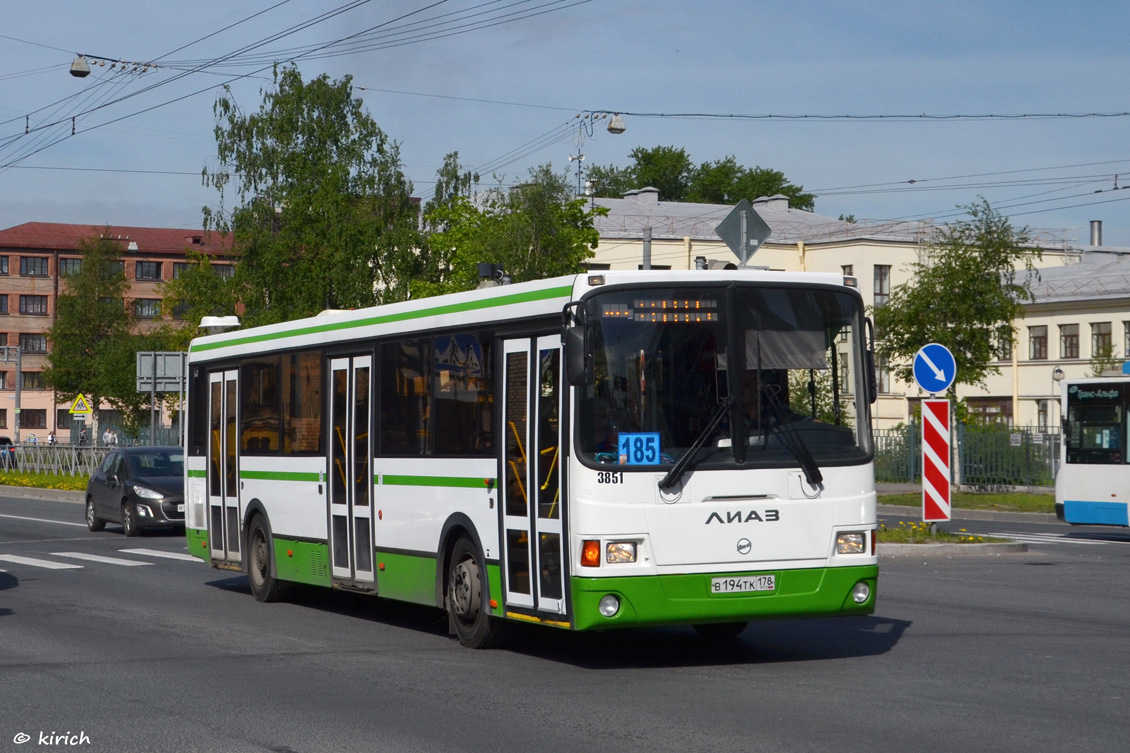 Санкт-Петербург, ЛиАЗ-5293.60 № 3851