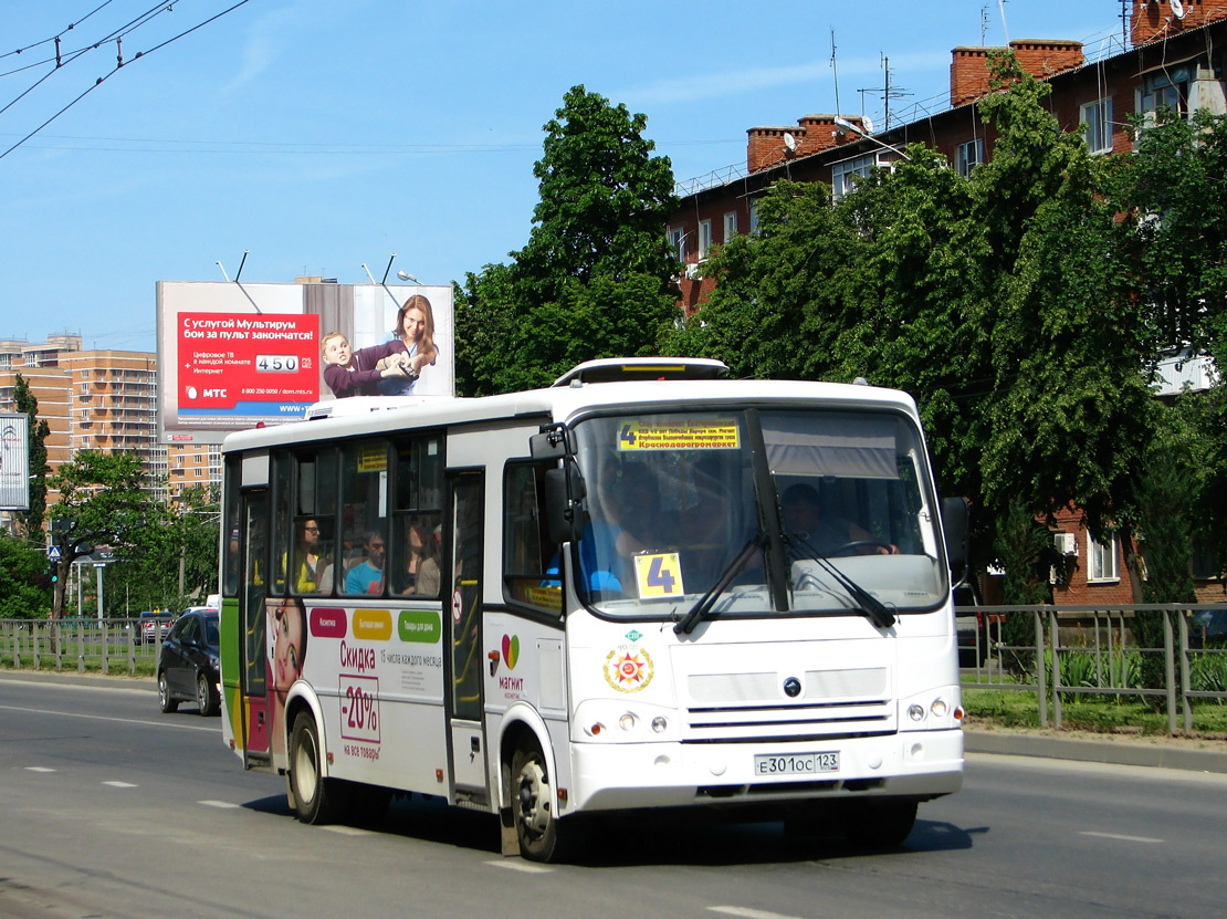 Krasnodar region, PAZ-320412-10 № Е 301 ОС 123