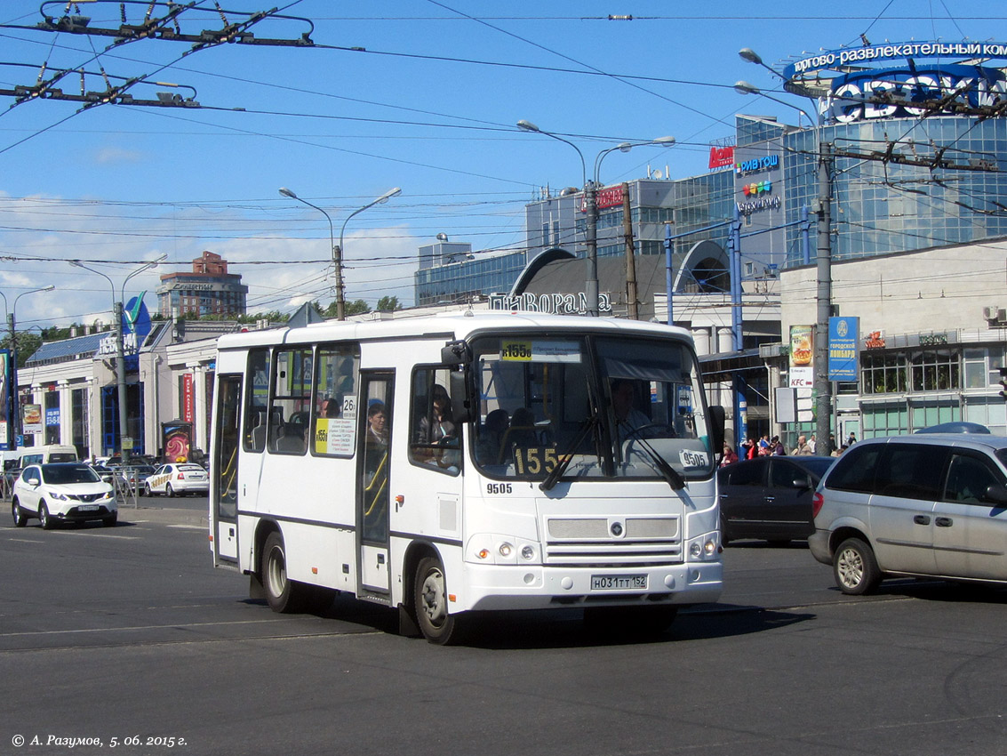 Санкт-Петербург, ПАЗ-320302-08 № 9505