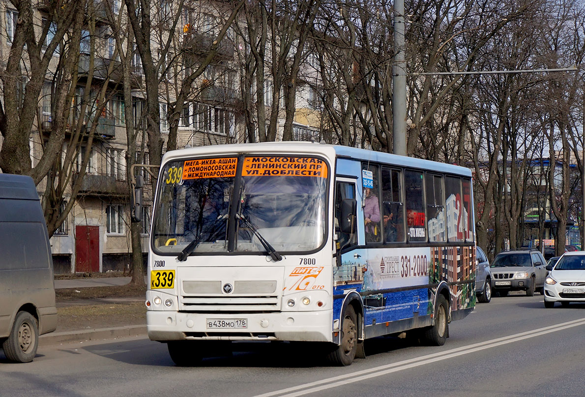 Санкт-Петербург, ПАЗ-320412-05 № 7800