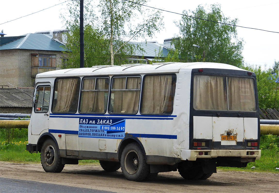 Нижегородская область, ПАЗ-32053 № АВ 374 52