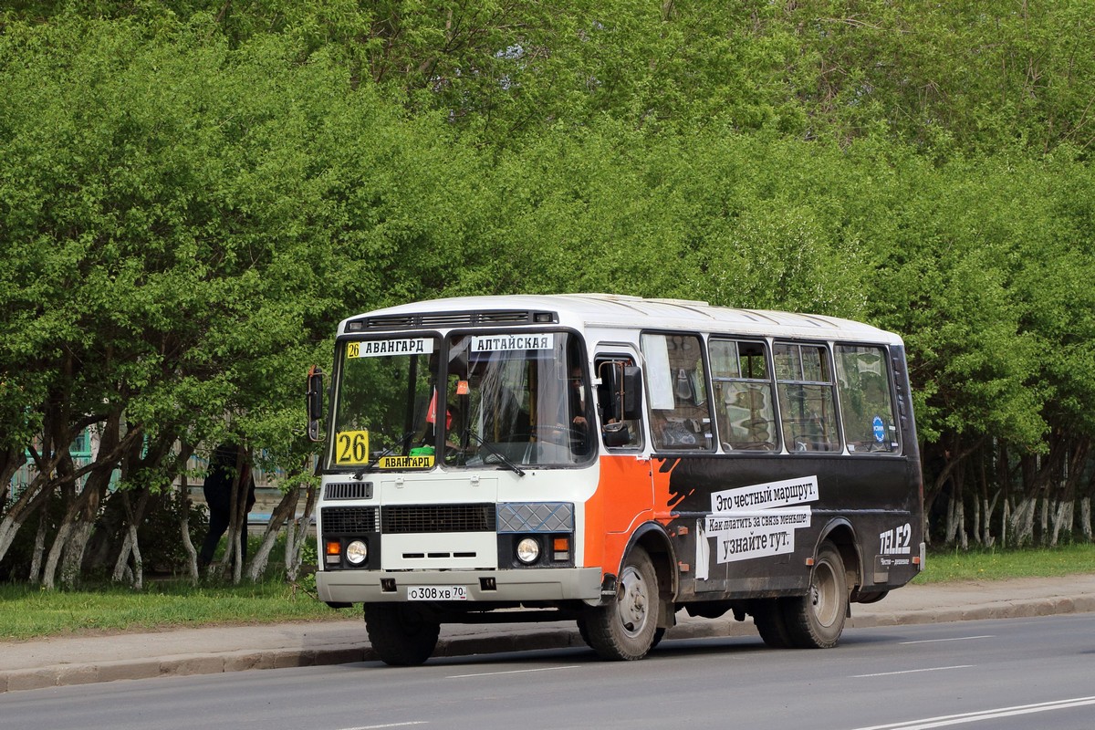 Томская область, ПАЗ-32054 № О 308 ХВ 70