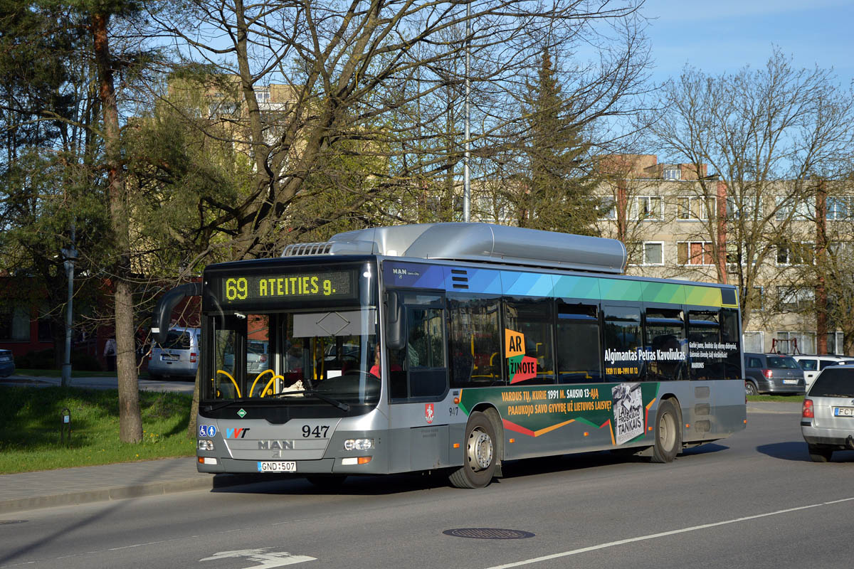 Литва, MAN A21 Lion's City NL273 CNG № 947