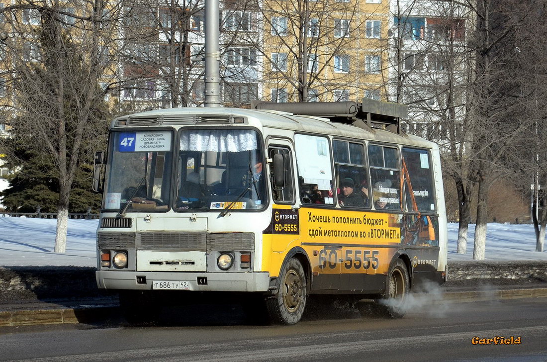 Кемеровская область - Кузбасс, ПАЗ-32053 № Т 686 ТУ 42