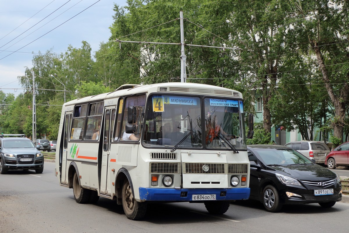 Томская область, ПАЗ-32054 № Е 834 ОО 70