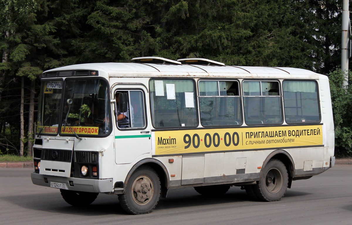 Томская область, ПАЗ-32053 № О 124 ОТ 70