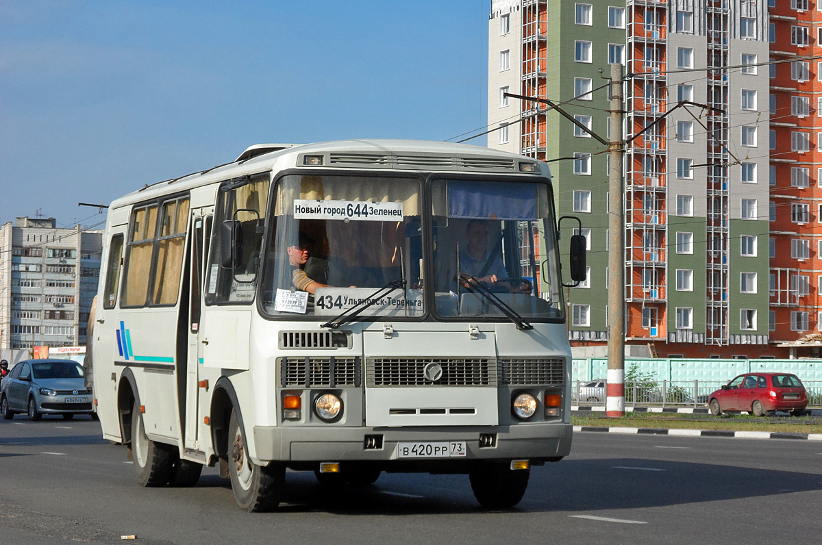 Ульяновская область, ПАЗ-32053 № В 420 РР 73