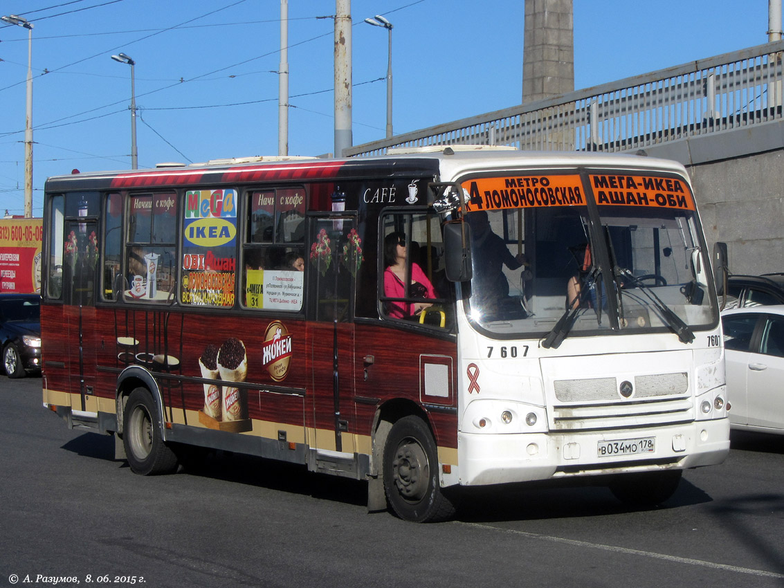 Санкт-Петербург, ПАЗ-320412-05 № 7607