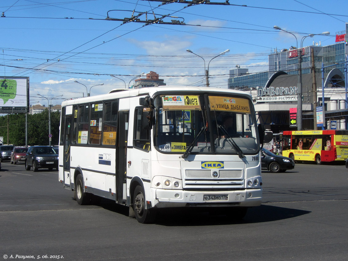 Санкт-Петербург, ПАЗ-320412-05 № 7698