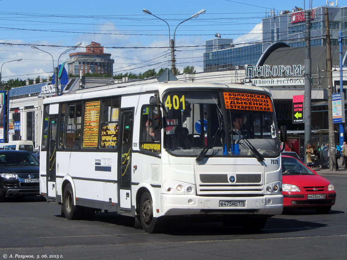 Санкт-Петербург, ПАЗ-320412-05 № 7826