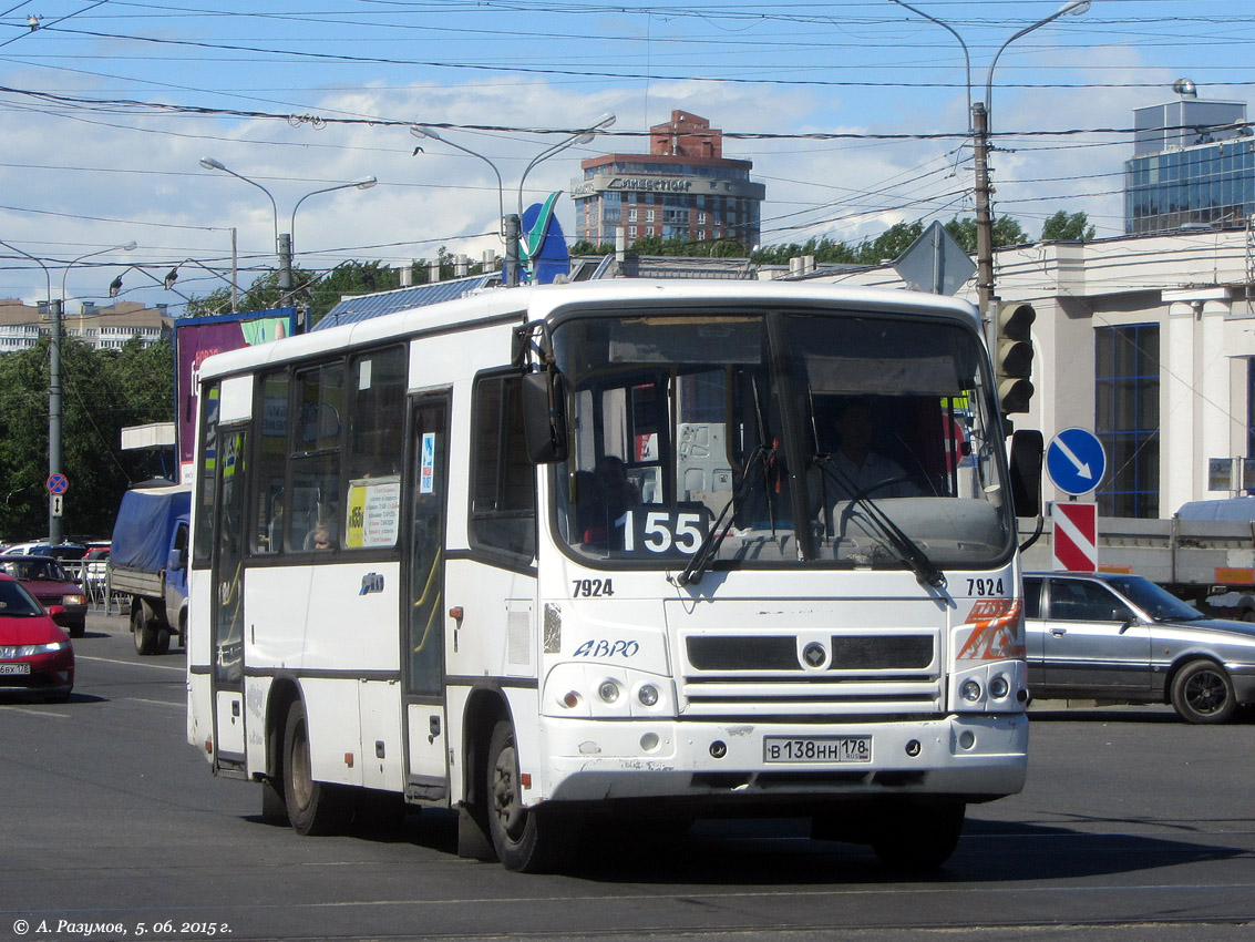 Санкт-Петербург, ПАЗ-320402-05 № 7924