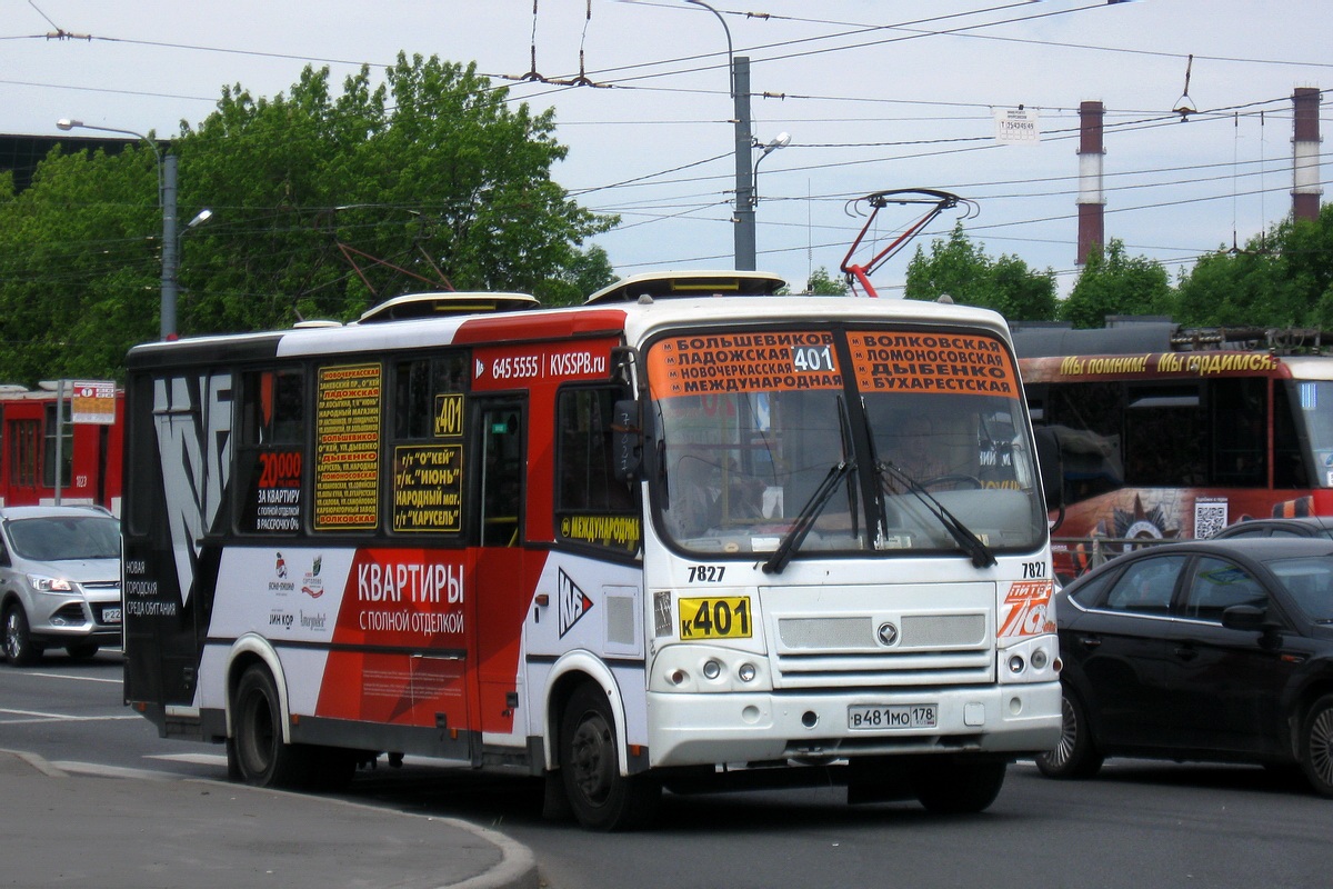 Санкт-Петербург, ПАЗ-320412-05 № 7827