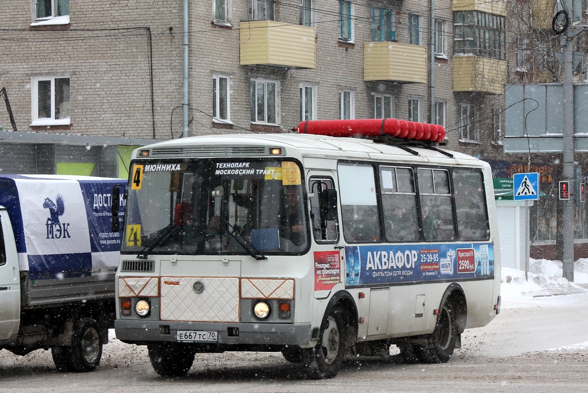 Томская область, ПАЗ-32054 № Е 667 ТС 70