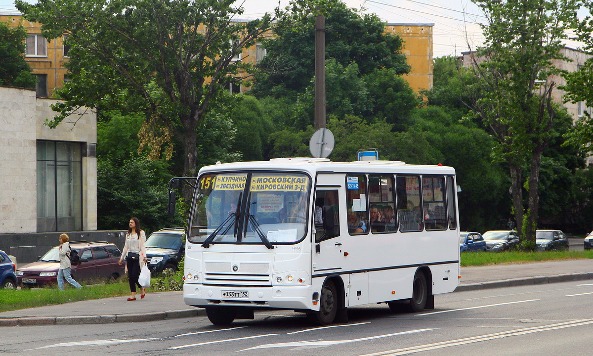 Санкт-Петербург, ПАЗ-320302-08 № 9516