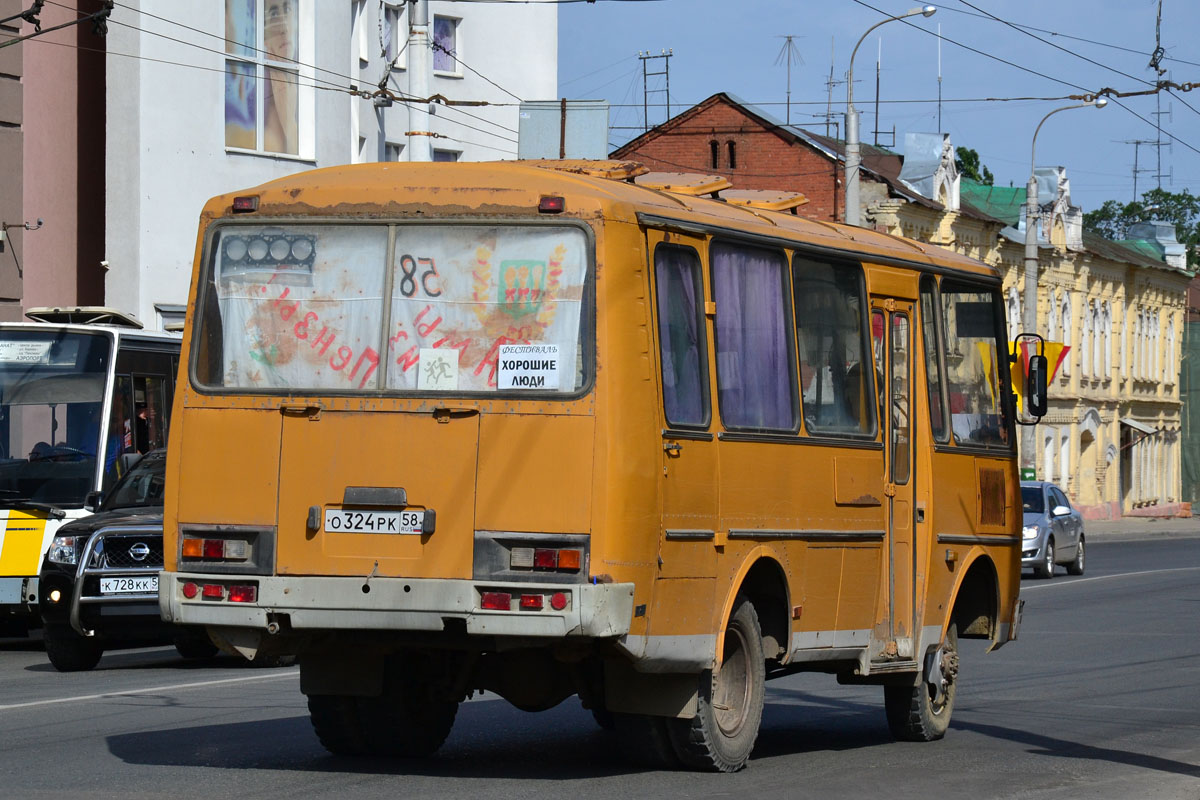 Пензенская область, ПАЗ-3206-110-60 № О 324 РК 58