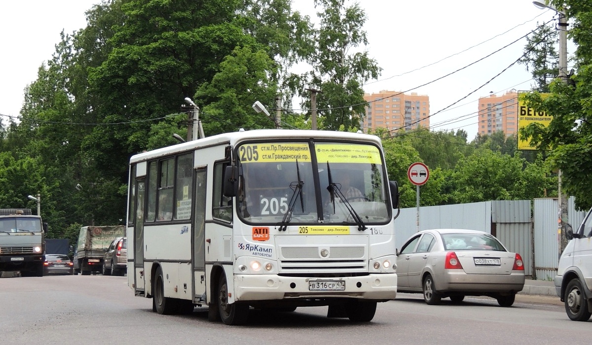 Санкт-Петербург, ПАЗ-320402-03 № 186